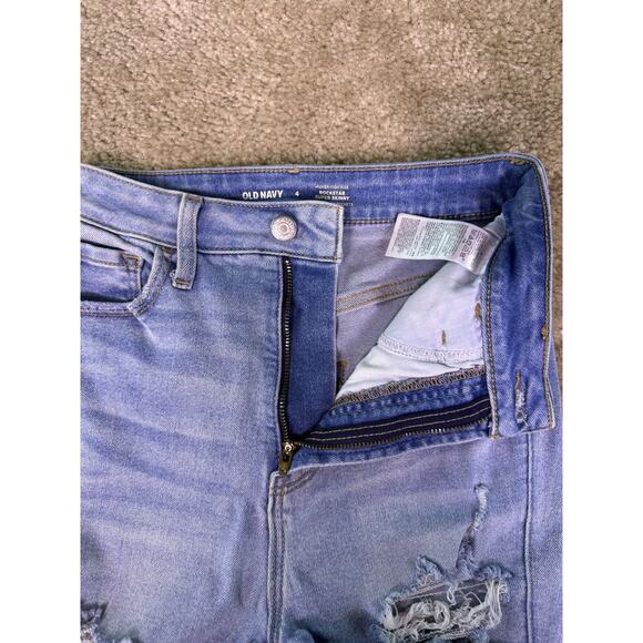 Old Navy Rockstar Super Skinny Higher High Rise Pockets Denim Jeans Size 4 D877 - Picture 3 of 13